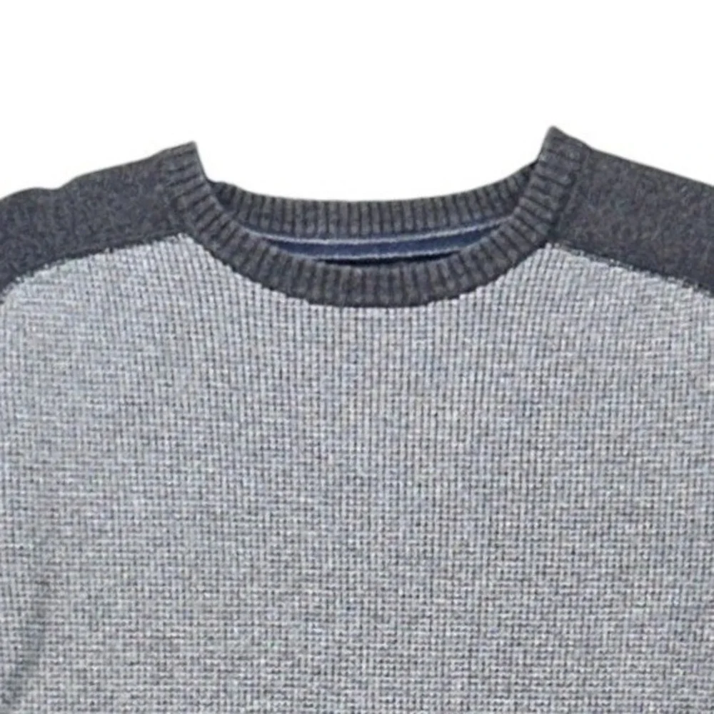Eddie Bauer Wool‎ Waffle Knit Sweater Gray Medium - Picture 3 of 12